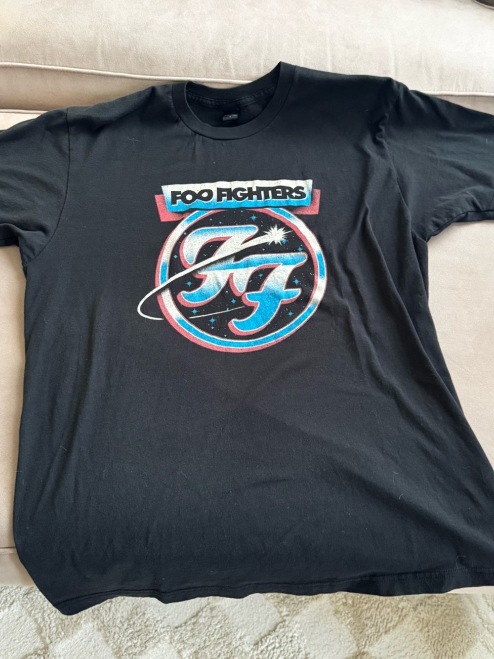 Foo Fighters black logo tee shirt size unisex large